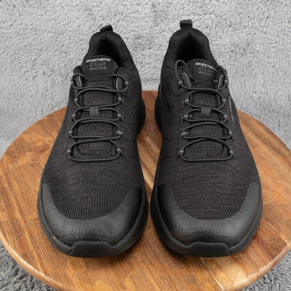 Skechers D'LUX Walker Pensive Shoes Mens Size 13 W Black Running Sneakers 232045